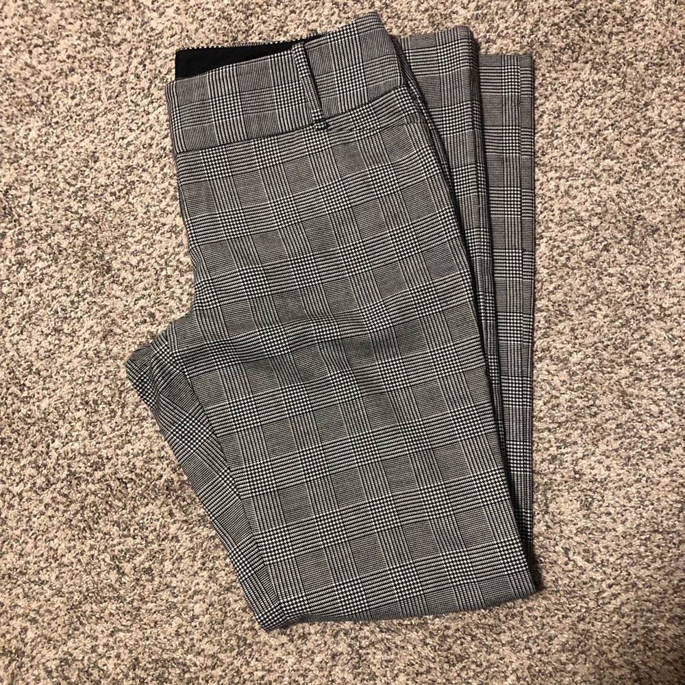 The Limited Black and White Plaid Pants